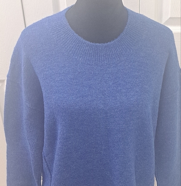 Blue Wool Crew Neck Sweater - Picture 1 of 10